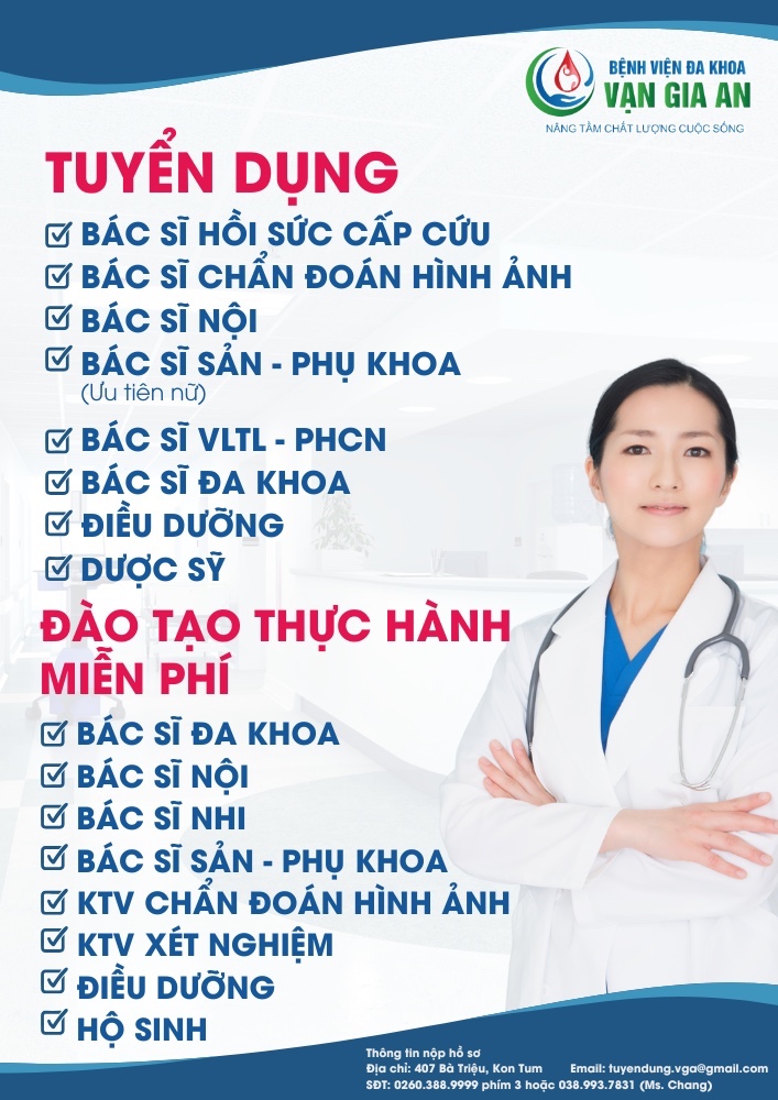Thông báo tuyển dụng Bệnh viện đa khoa Vạn Gia An